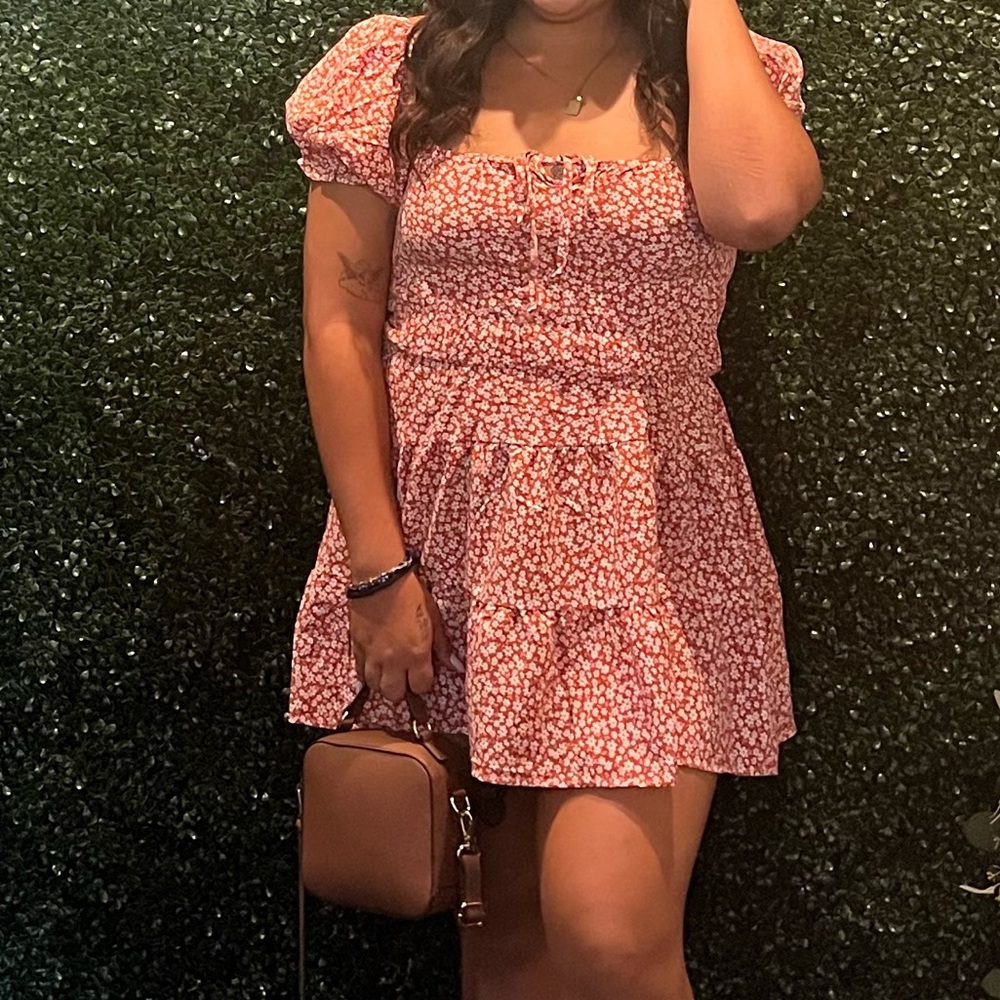 Floral off the shoulder dress